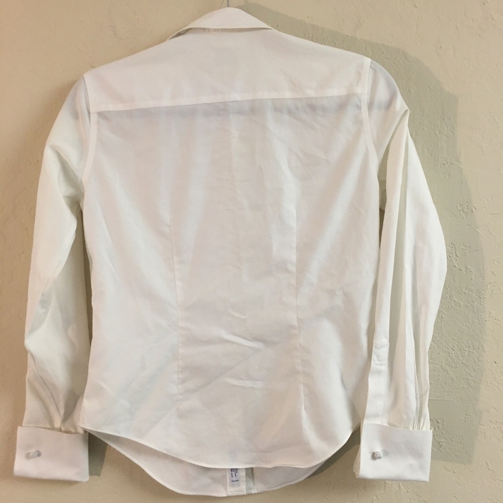 Brooks Brothers 100% Cotton Petite 2 Semi Fitted Button Down White Preppy Office - Picture 6 of 8